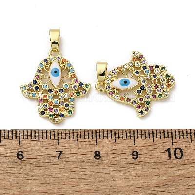 Латунные микро проложить кубического циркония подвески KK-F903-06G-02-1