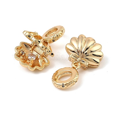 Латунь микропейв кубический цирконий европейские подвески с подвесками KK-C155-26G-1