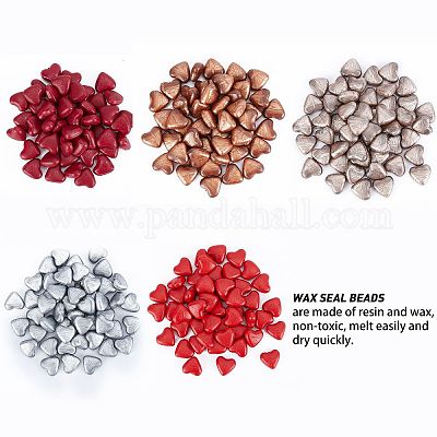 250 шт. 5 цвета сургучных частиц DIY-CP0005-46B-1