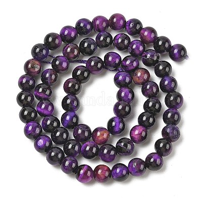 Нити из натуральных бусин тигрового глаза высшего качества G-B133-A02-8MM-04-1