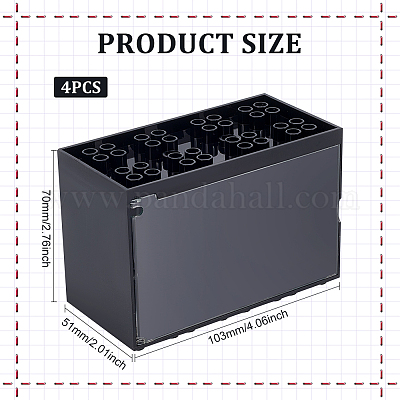 Прямоугольная штабелируемая пластиковая витрина для минифигурок&nbsp;ODIS-WH0043-60A-1