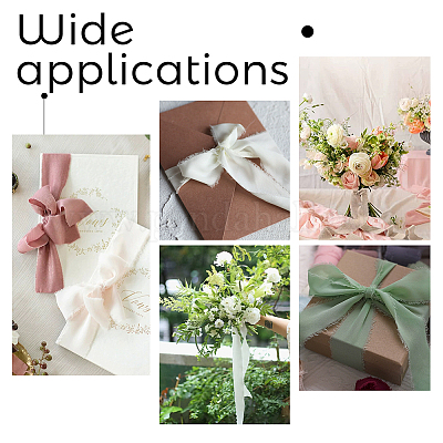 5 ярд хлопчатобумажной ленты с потертой бахромой&nbsp;LS-OCOR-WH0081-37-1