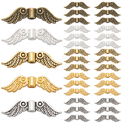 200 шт. 5 цвета бусины из сплава в тибетском стиле FIND-SP0002-14-1