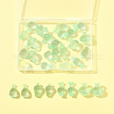 32 шт. 4 стиля вазы из смоляного фарфора миниатюрные украшения AJEW-FS0001-22-1