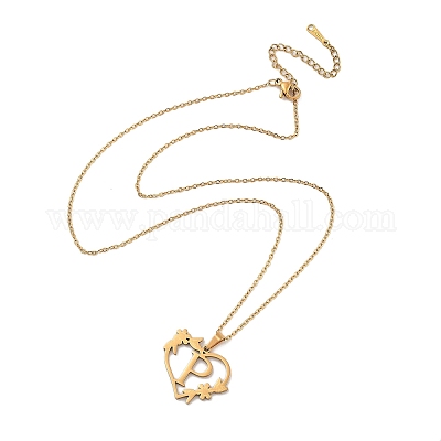 Ожерелья из нержавеющей стали с вакуумным покрытием pvd 201 NJEW-R267-02P-G-1