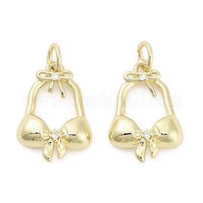 Латунные микро проложить кубического циркония подвески KK-H527-06B-G-1