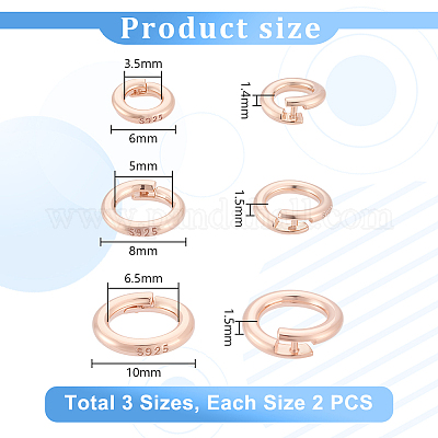 6 шт. 3 стиля 925 застежки-крутилки из стерлингового серебра STER-PH0003-73RG-1
