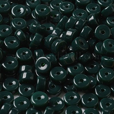 Непрозрачные цветные стеклянные бусины SEED-E001-P3x6mm-03-1