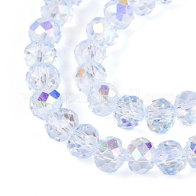 Прозрачные стеклянные бусины X-EGLA-N016-6mm-02-1