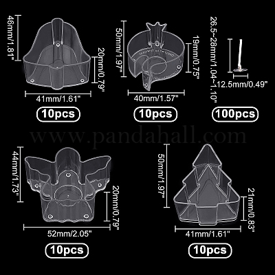 Пластиковые чашки для свечей смешанной формы AJEW-PH0017-78-1