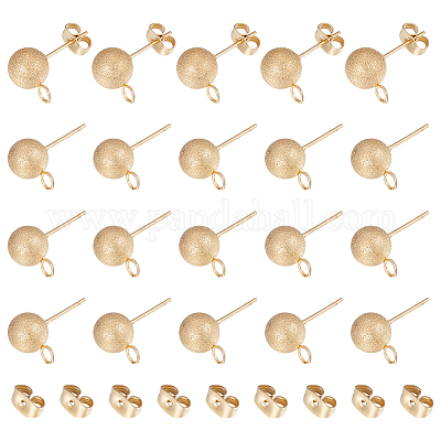 30 шт. фурнитура для сережек-гвоздиков из нержавеющей стали 304 STAS-UN0044-58-1