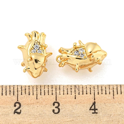 Латунные микро проложить кубического циркония подвески KK-K369-01G-07-1