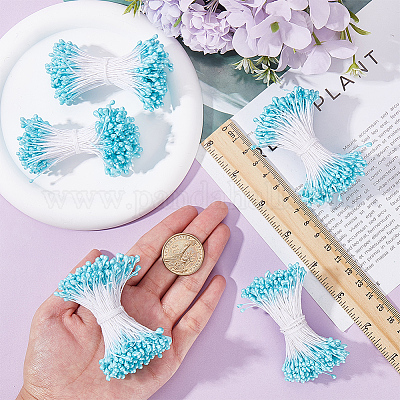 Хлопок с гипсовой сердцевиной из искусственного цветка для аксессуаров заколок DIY-WH20001-21B-1