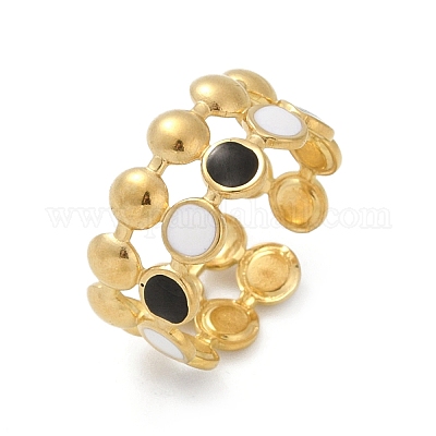 Регулируемые манжетные кольца из нержавеющей стали 304 RJEW-Q015-01G-B-1