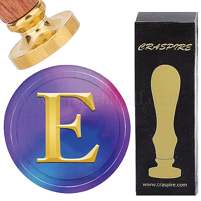 Латунная восковая печать с деревянной ручкой AJEW-WH0412-0300-1