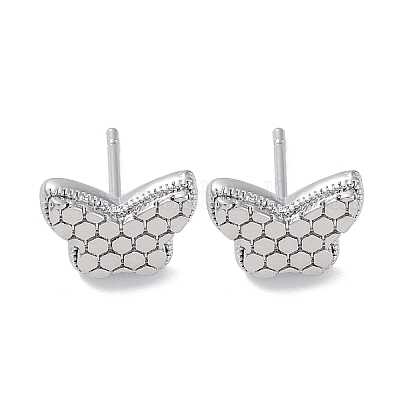 Латунь серьги EJEW-D288-08P-1