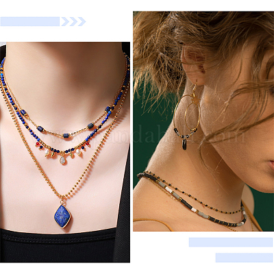 2 нити натуральных бусин из лазурита G-BBC0001-33-1