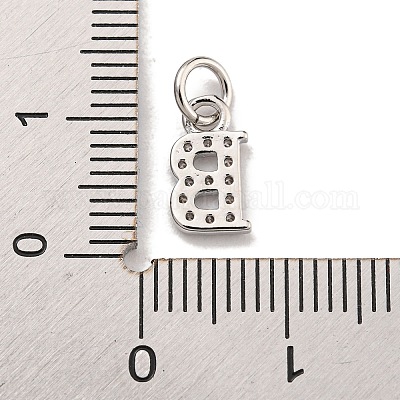 Буквица из латуни с подвесками из кубического циркония KK-Q814-26B-P-1