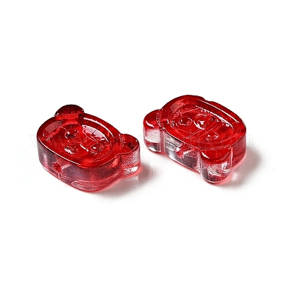 Спрей окрашены прозрачные стеклянные бусины GLAA-F119-04-1