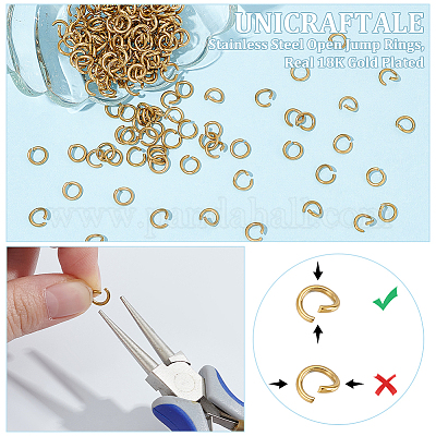 Ионное покрытие (ip) 304 нержавеющая сталь открытые соединительные кольца STAS-UN0062-34G-01-1