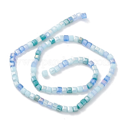 Градиент цвета гальваника стеклянные бусины нити GLAA-E042-05A-1