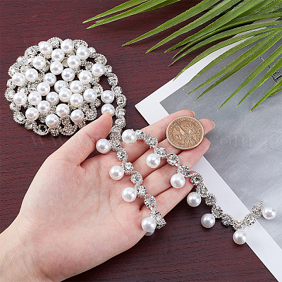 1 ярд латунных и стеклянных стразов и пластиковых чашек FIND-GA0001-82-1