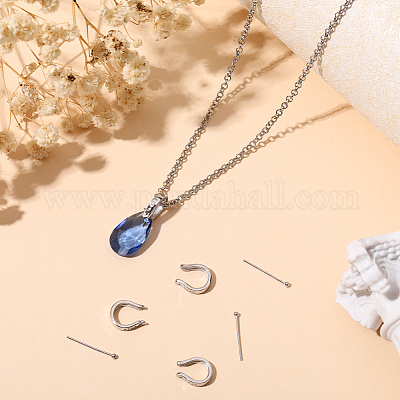 Антикоррозийные 4 шт. 925 подвески-капли из стерлингового серебра с шарообразными головками STER-BBC0001-92-1