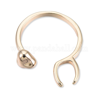 Открытое кольцо-манжета из латуни без содержания кадмия RJEW-N039-04LG-1