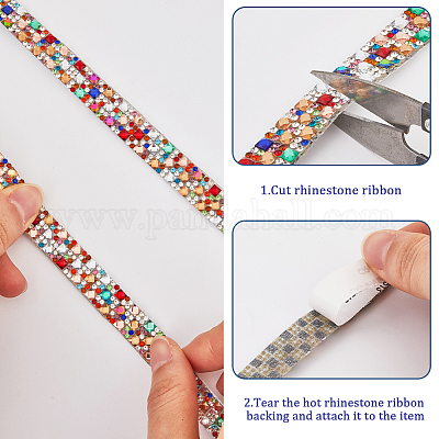 1 комплект отделки стразами горячей фиксации DIY-GF0009-82-1