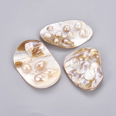 Бусины из ракушек BSHE-F006-06-1