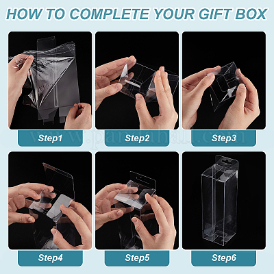 Прозрачная пластиковая ПВХ коробка подарочная упаковка CON-WH0099-31A-1