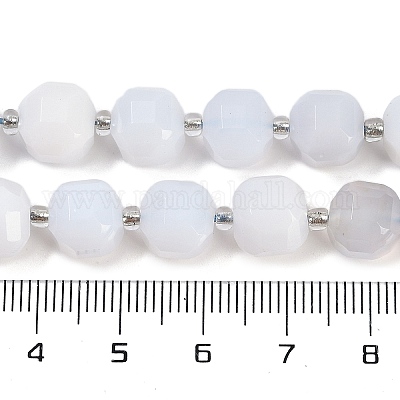 Природные голубые халцедон бисер пряди G-B125-O04-01-1