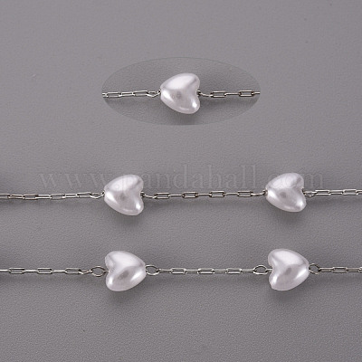 Handmade abs пластмасса имитация жемчужина бисера цепочки STAS-T052-39P-1