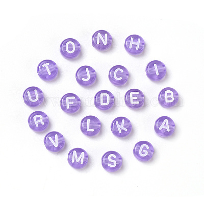 Прозрачные сиреневые акриловые бусины TACR-YW0001-08I-1