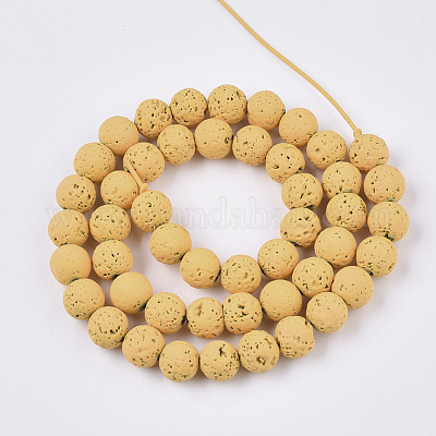 Бусины из натуральной лавы G-N0324-D-07-1