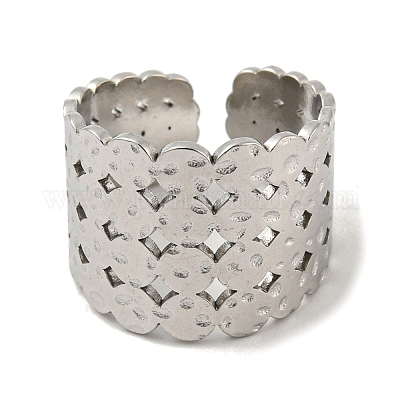 Кольцо из нержавеющей стали марки 304 RJEW-C067-04P-1