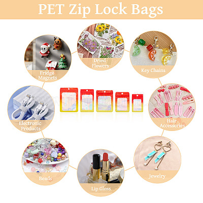 50 шт. 5 стиля прямоугольные блестящие голографические ПВХ пакеты с застежкой-молнией ABAG-TA0001-91-1