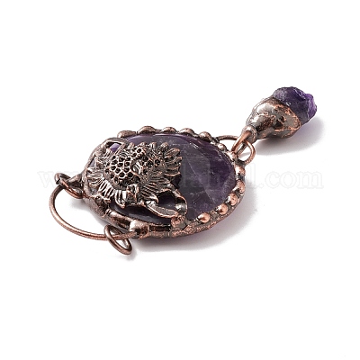 Природный аметист большие кулоны G-I324-15R-1