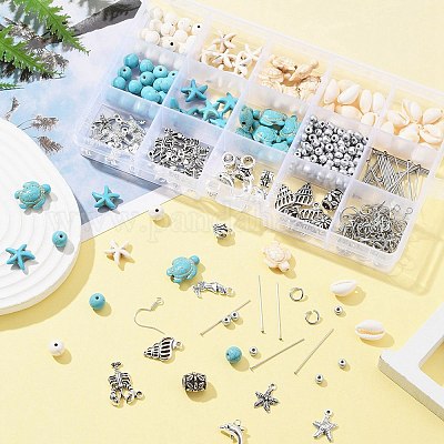 Набор для изготовления серег на тему океана своими руками&nbsp;DIY-FS0005-54-1