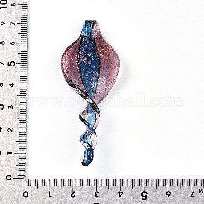 Ручной золотой песок Lampwork большие кулоны LAMP-T023-09D-1