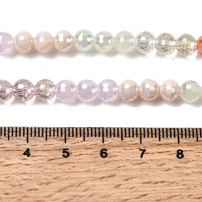 Стеклянные бусины с гальваническим покрытием  EGLA-D300-06-6mm-16-1