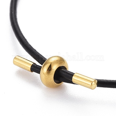 Регулируемые браслеты-слайдеры из искусственной кожи BJEW-F412-05G-C-1