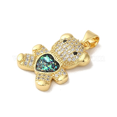 Покрытие стойки латунь микропаве прозрачные подвески из кубического циркония KK-P268-05A-G04-1