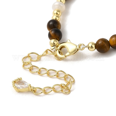 Браслет из латуни со звездами BJEW-C051-43G-1