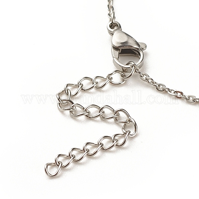 Браслет на ногу из нержавеющей стали 304 с подвеской в виде китового хвоста и круглыми бусинами из натурального белого нефрита для женщин AJEW-AN00498-01-1