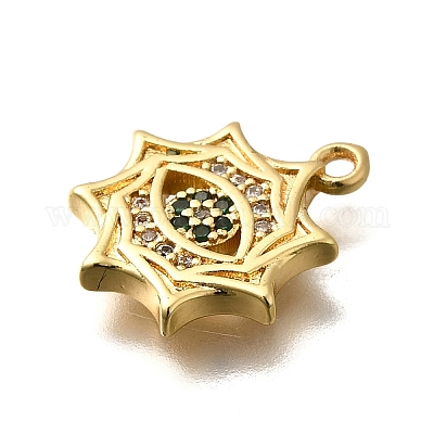 Латунные микро проложить кубического циркония подвески KK-U055-21G-1