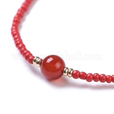 Ножные оплетки из нейлоновой нити AJEW-AN00266-M-1