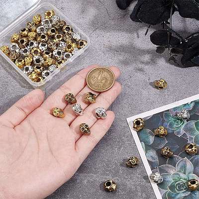 60 шт. Европейские бусины из сплава 3 цветов FIND-PH0021-84-1