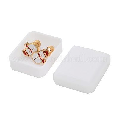 Рождественские серьги-гвоздики из нержавеющей стали 304 EJEW-A144-01B-G-1