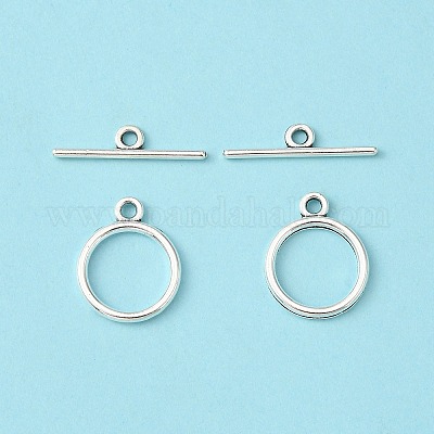 Застежки тоггл в тибетском стиле  X-TIBEP-A12208-S-LF-1